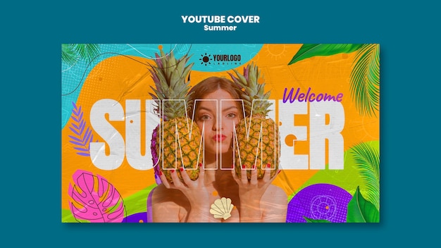 Youtube-cover-vorlage für die sommersaison