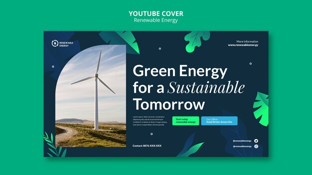 YouTube-Cover-Vorlage für erneuerbare Energien