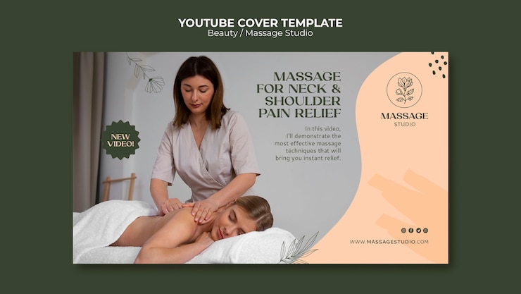 Kostenlose PSD youtube-cover-vorlage für schönheit
