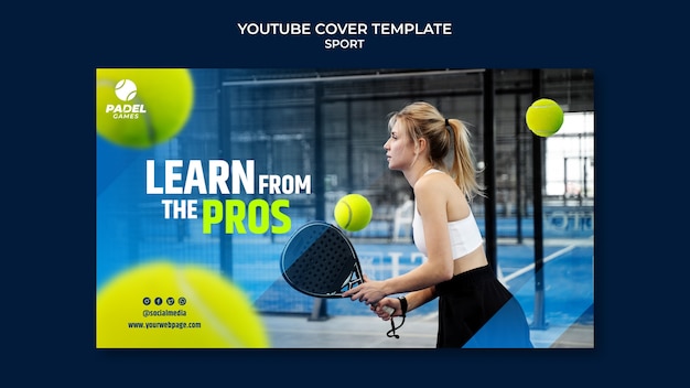 Kostenlose PSD youtube-cover-vorlage für sport und aktivität