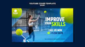 Kostenlose PSD youtube-cover-vorlage für sport und aktivität