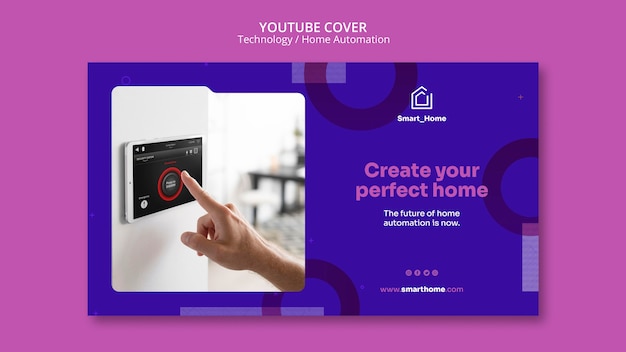 Youtube-cover-vorlage für touch-control-technologie