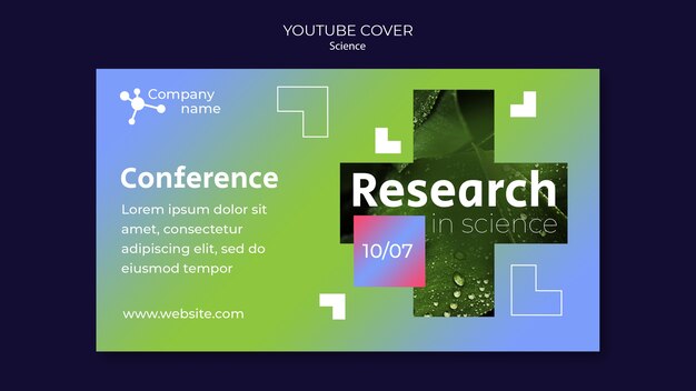 Youtube-Cover-Vorlage für Wissenschaft und virtuelle Realität