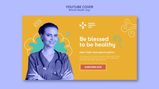 YouTube-Cover-Vorlage zum Weltgesundheitstag