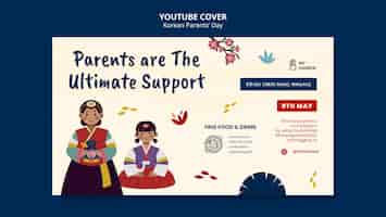 Kostenlose PSD youtube-cover zum koreanischen elterntag