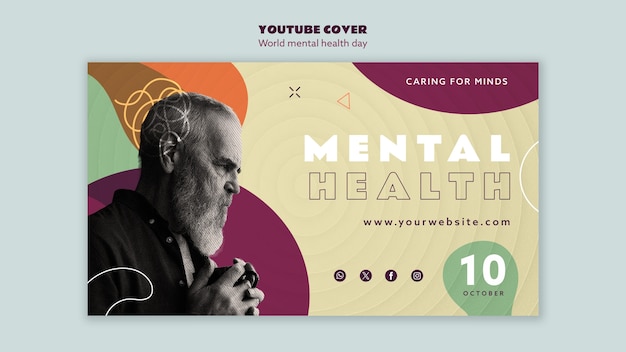 Kostenlose PSD youtube-cover zum welttag der psychischen gesundheit
