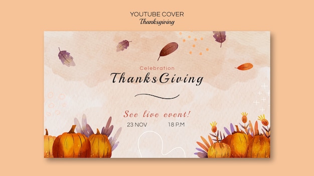 Youtube-cover zur thanksgiving-feier