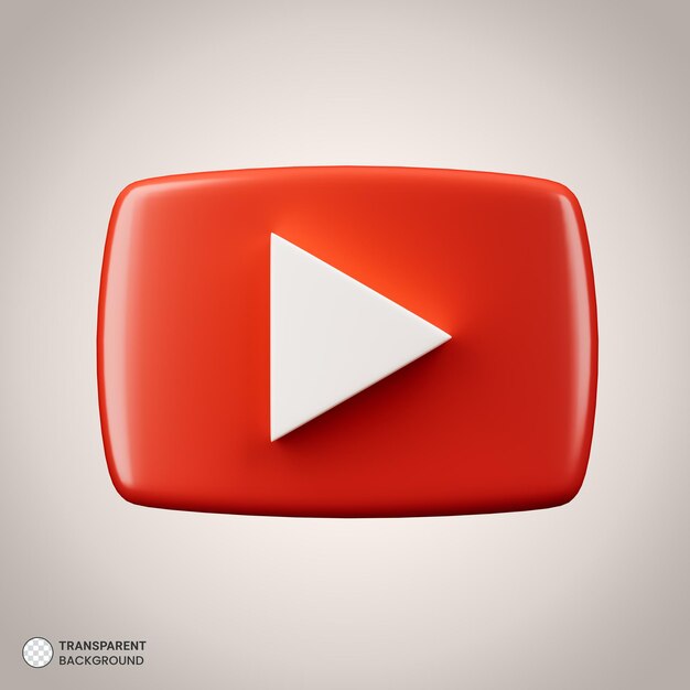 Youtube-Logo-Symbol isolierte 3D-Darstellung