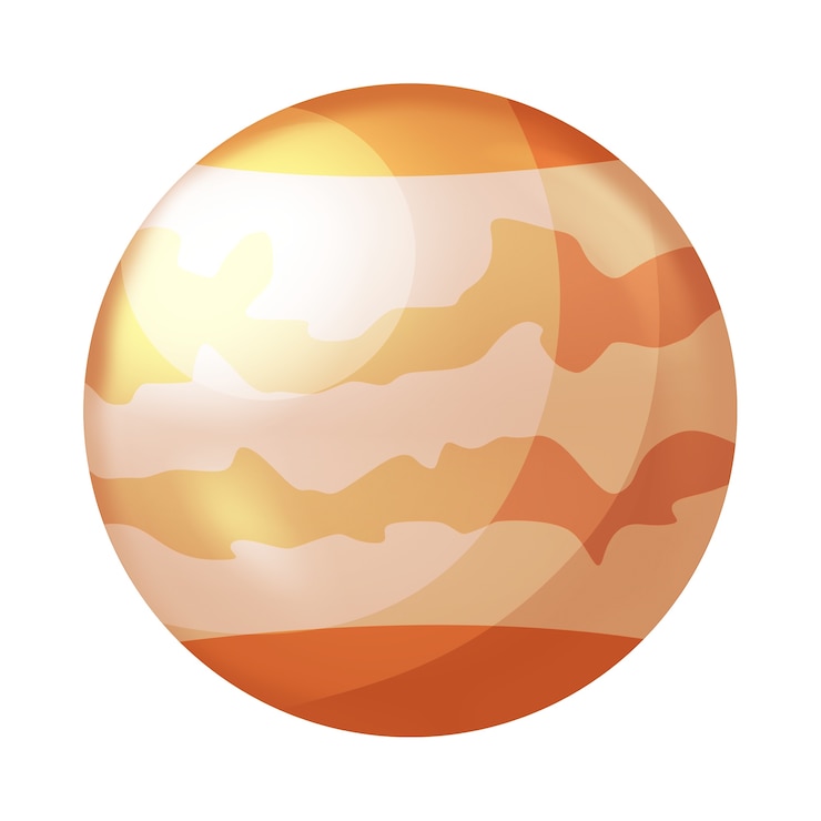 Kostenlose PSD zeichentrickfilm-planetenillustration