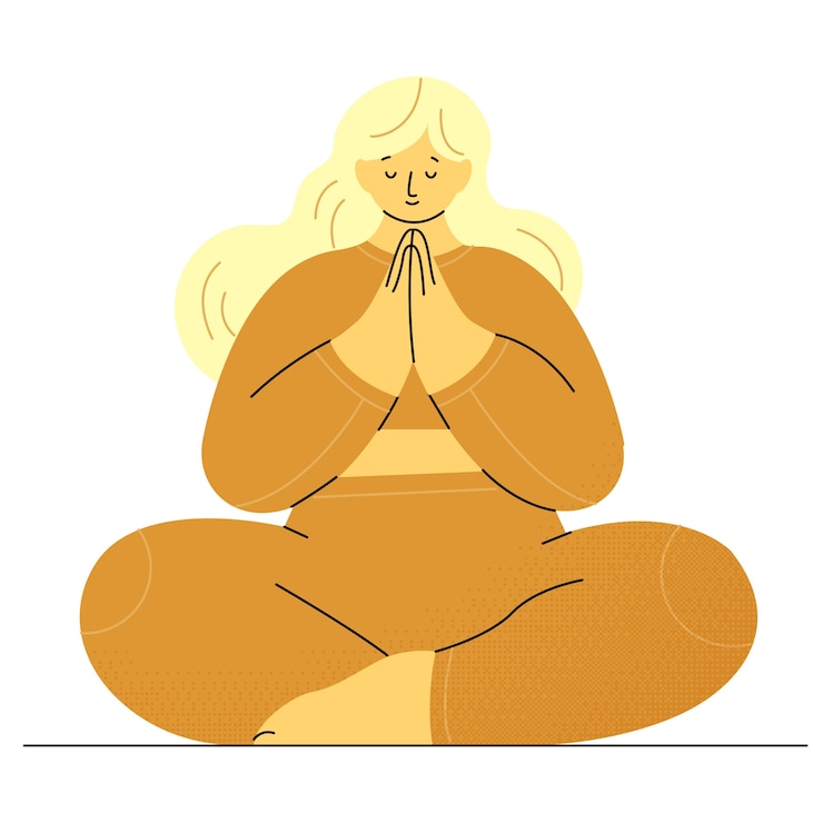 Kostenlose PSD zeichnung der yoga-pose
