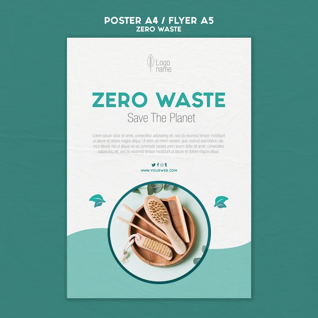 Zero Waster Flyer Vorlage
