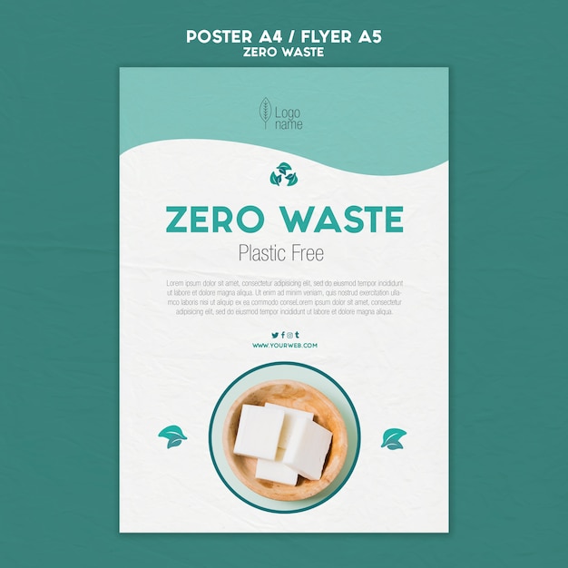 Zero Waster Poster Vorlage