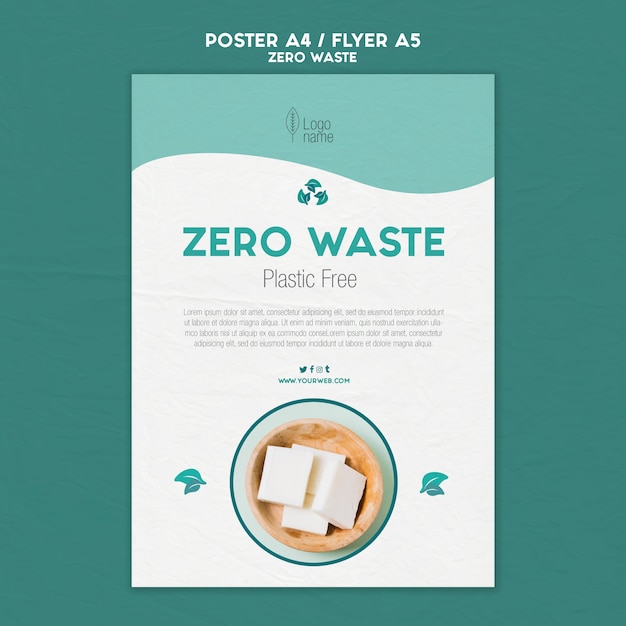 Zero waster poster vorlage