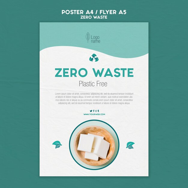 Zero Waster Poster Vorlage