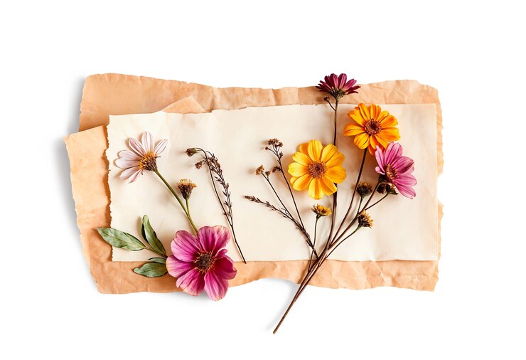 Kostenlose PSD zerrissene papierblume im studio