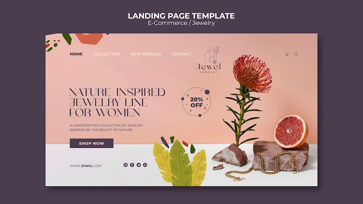 Kostenlose PSD zielseite der e-commerce-plattform