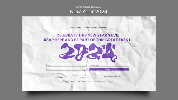 Zielseite für die Neujahrsfeier 2024