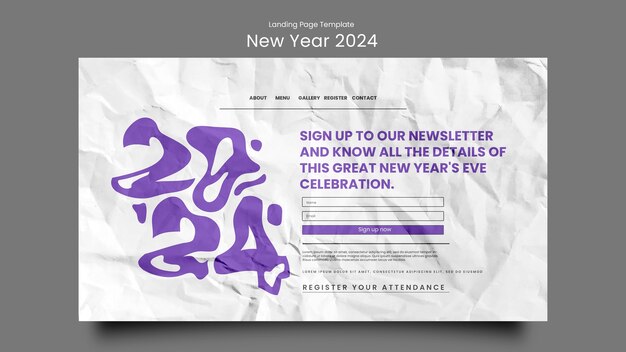 Zielseite für die Neujahrsfeier 2024