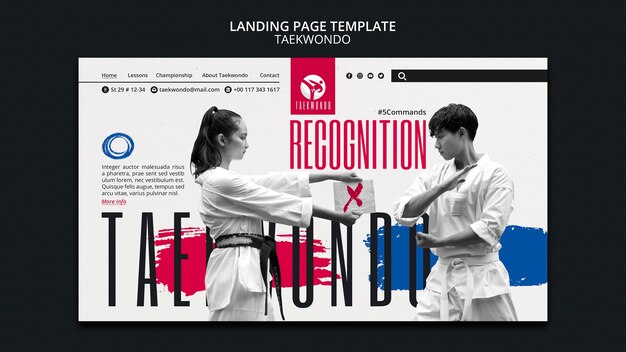 Zielseite für Taekwondo-Übungen
