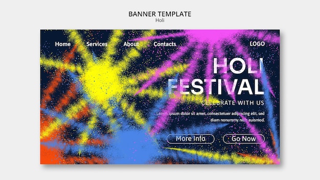 Zielseitenvorlage für holi-festfeiern