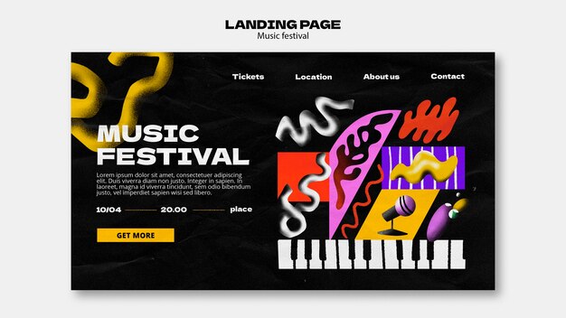 Zielseitenvorlage für Musikshows