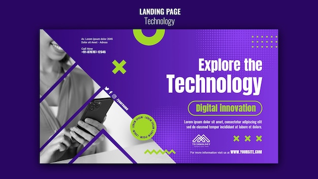 Zielseitenvorlage für Technologieinnovationen