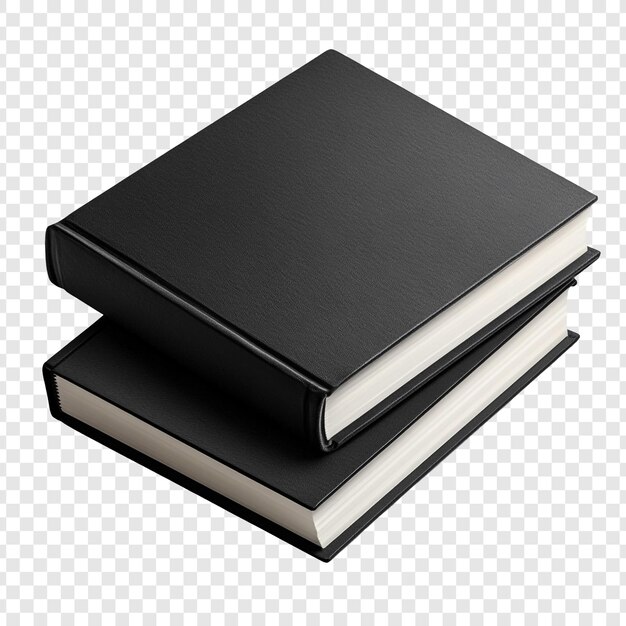 Zwei schwarze Bücher zusammengestapelt Studio-Aufnahme
