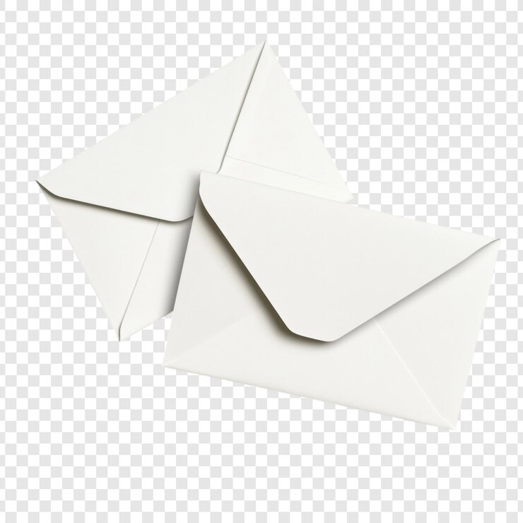 Kostenlose PSD zwei weiße umschläge mockup sauberes minimalistisches design