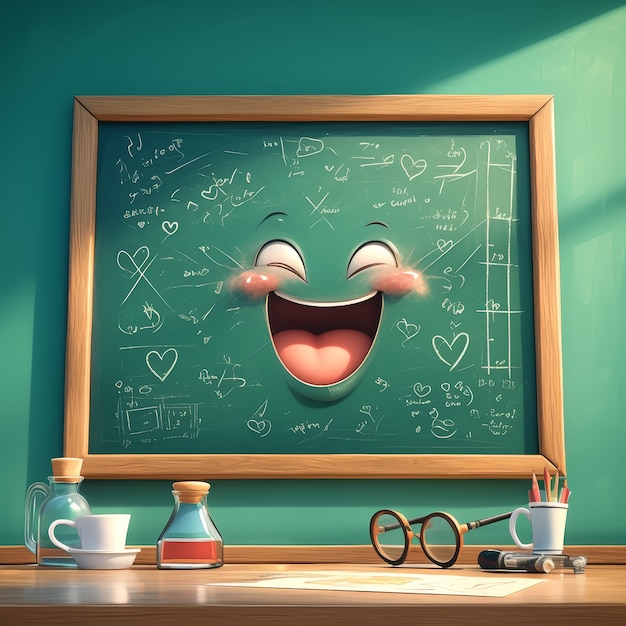 3d cartoon math objects character