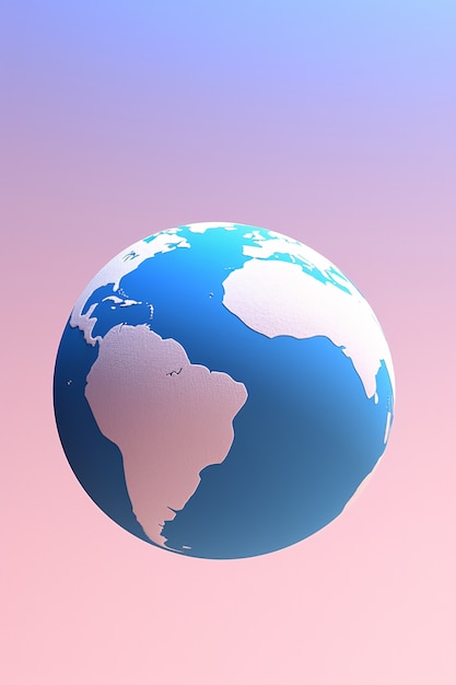 3D jord planetform