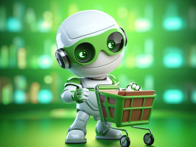 3D-leveringsrobot i arbeid