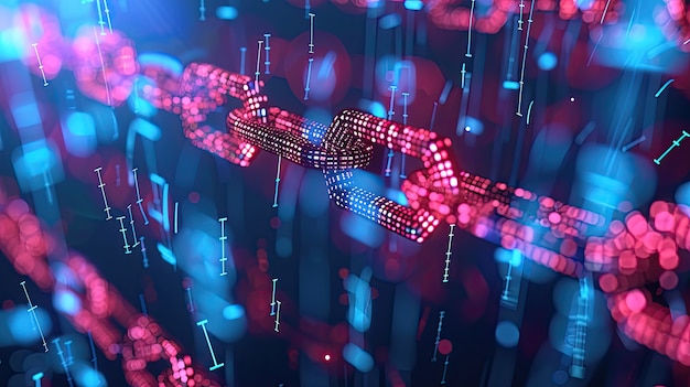 3D-rendering av blokkjedeteknologi