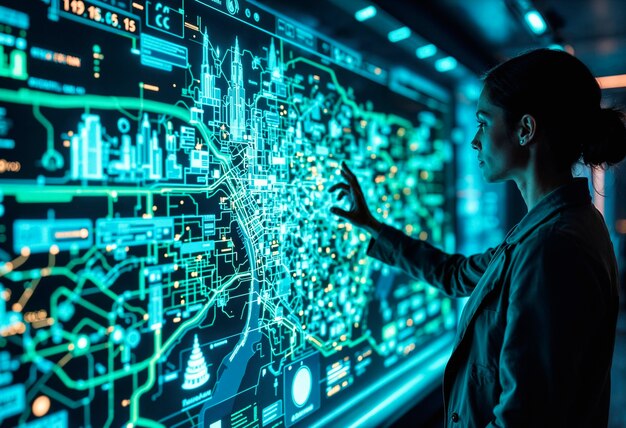 3D-rendering av futuristisk teknologi