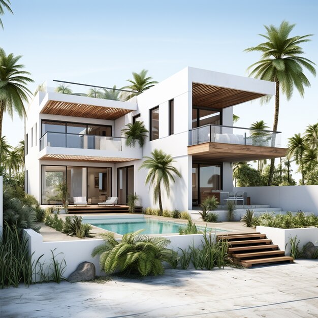 3D-rendering av husmodell