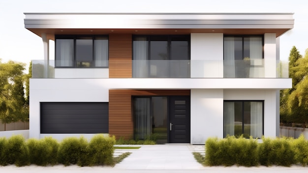 3D-rendering av husmodell