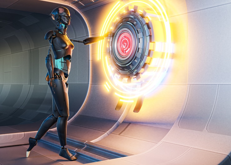 Gratis Foto 3d rendering of biorobots concept