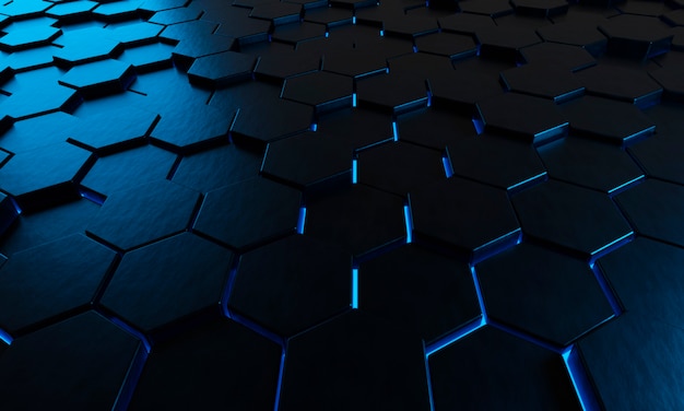 3d rendering of hexagonal texture background