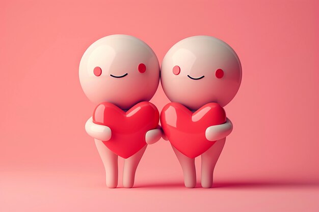 3d  rendering of valentines day
