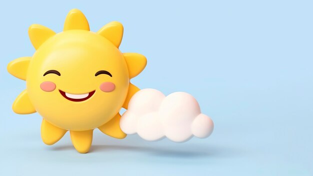 3d sun in studio