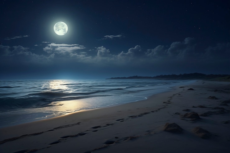 Gratis Foto abstract landscape with photorealistic view of moon