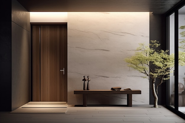 ai generated of modern styled entryway