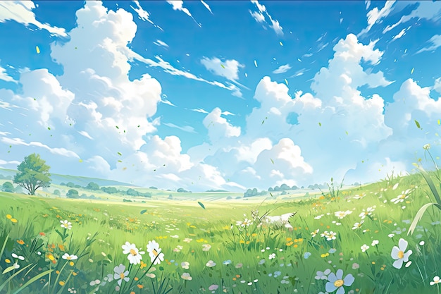Anime-stil skyer