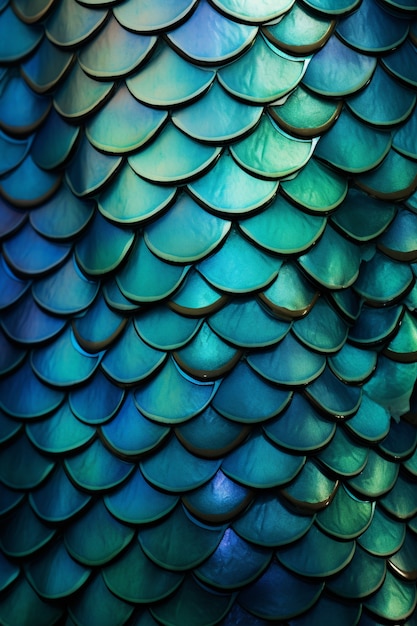 beautiful fish scales close up