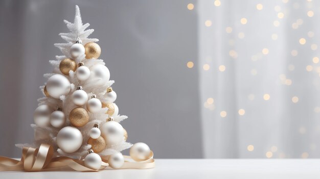 beautifully decorated miniature christmas tree