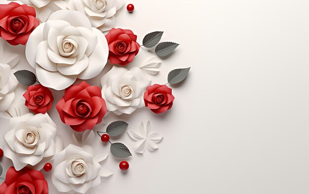Blomster i fugleperspektiv med kopieringsplass