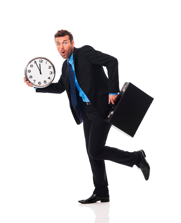 Gratis Foto businessman running late for a meeting