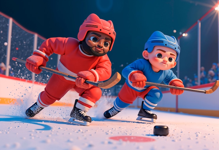 Gratis Foto cartoon hockey players