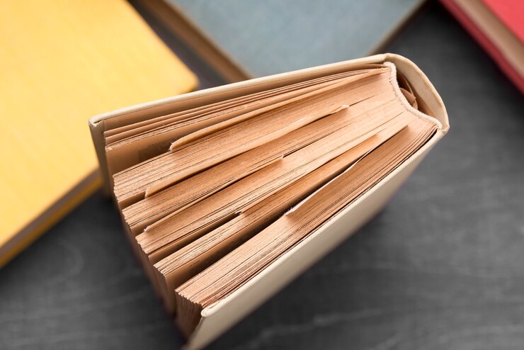 Gratis Foto close-up of hardback books