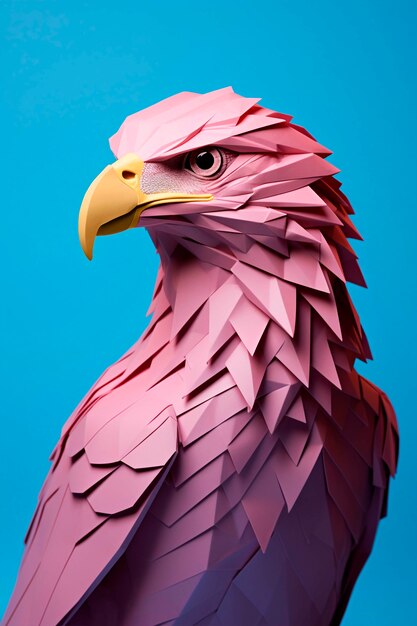 Close up on 3d rendering of eagle