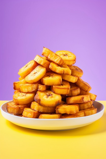 Close up on fried banana